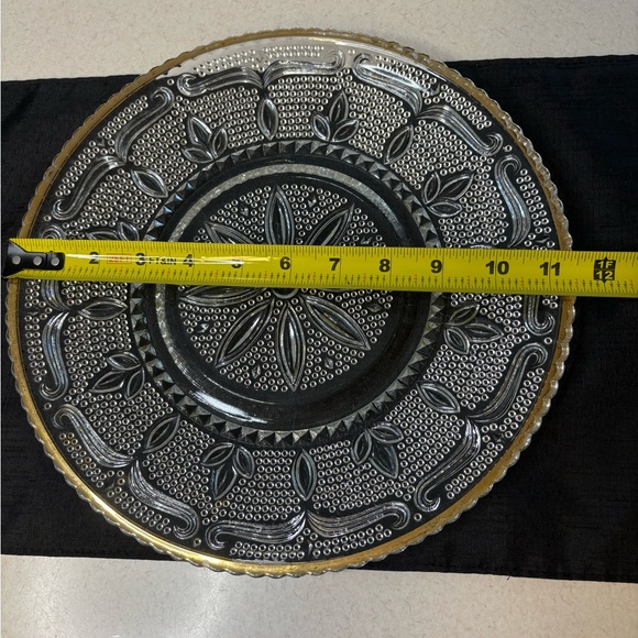 Heritage Gold(Gold Trim) By Federal Glass Sandwich Platter Dish - Picture 9 of 10